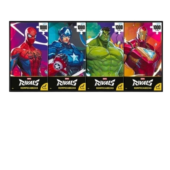 Marvel Other - 1000 X4 Marvel Puzzle Pieces Set - Spiderman, Captain America, Hulk, Iron Man